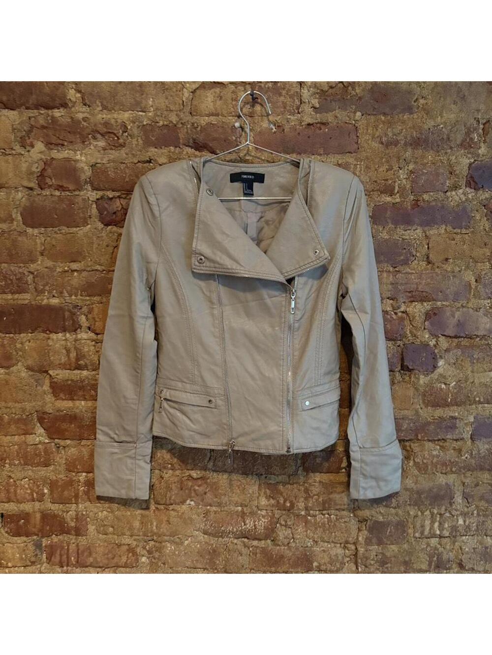 Forever 21 Women's Tan and Cream Jacket